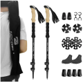 KIJE TREKKINGOWE NORDIC WALKING SKŁADANE LEKKIE