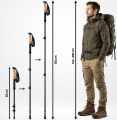 KIJE TREKKINGOWE NORDIC WALKING SKŁADANE LEKKIE